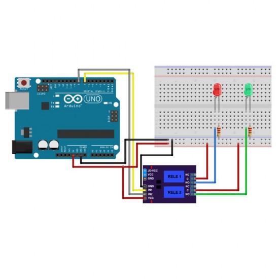 Modulo Rele 5V2 Canais para Arduino,Raspberry,pic  Automação  ROB0184